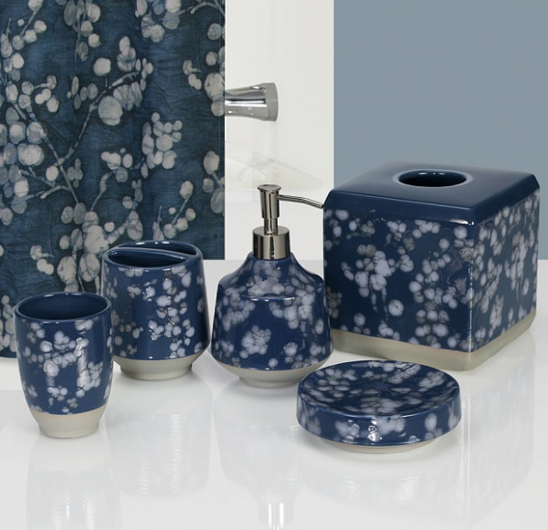 Штора для ванной Creative Bath Indigo Blossoms S1271BLU фото в интернет-магазине «Wasser-Haus.ru»