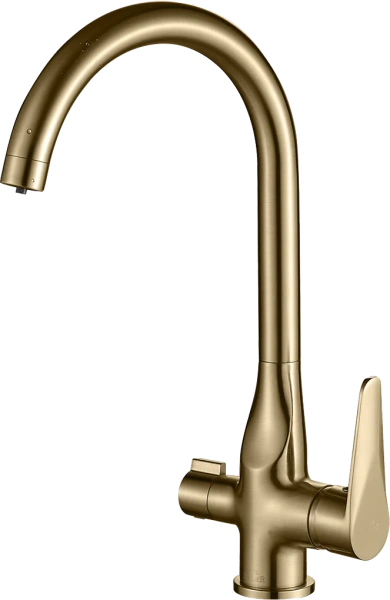 Комплект Мойка кухонная Steel Hammer SH 7444 BRONZE бронза + Смеситель SH 910 Bronze фото в интернет-магазине «Wasser-Haus.ru»