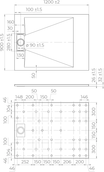 Поддон для душа RGW TUS W 120x90 фото в интернет-магазине «Wasser-Haus.ru»