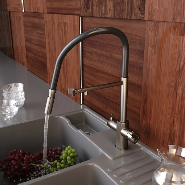 Смеситель для кухни Elghansa Kitchen Pure Water 56F5511-Gun gun фото в интернет-магазине «Wasser-Haus.ru»