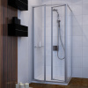 Душевой уголок GuteWetter Practic Square GK-402 левая 95x95 см стекло бесцветное, профиль матовый хром фото в интернет-магазине «Wasser-Haus.ru»