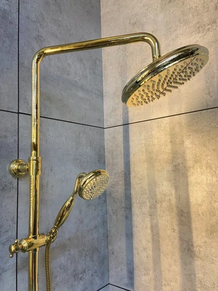 Душевая стойка AltroBagno Beatrice 030408 Or, золото фото в интернет-магазине «Wasser-Haus.ru»