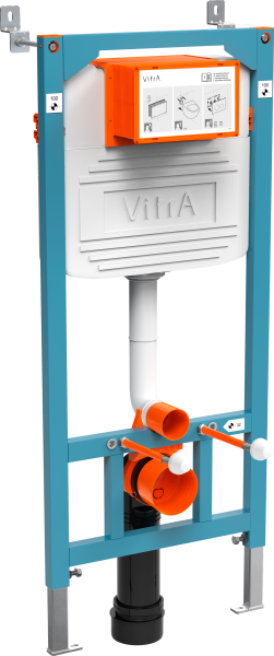 Система инсталляции для унитазов VitrA 800-2013 с кнопкой смыва, хром фото в интернет-магазине «Wasser-Haus.ru»
