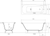 Чугунная ванна Акватек Сигма 150x70 фото в интернет-магазине «Wasser-Haus.ru»