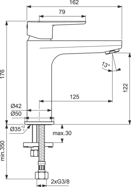 Смеситель для раковины Ideal Standard Cerafine O BC554XG фото в интернет-магазине «Wasser-Haus.ru»