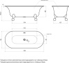 Ванна из искусственного камня Цвет и Стиль Особа 175x80 с ножками фото в интернет-магазине «Wasser-Haus.ru»