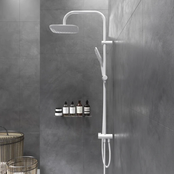 Душевая стойка Damixa Origin Evo DX978200200 белая фото в интернет-магазине «Wasser-Haus.ru»