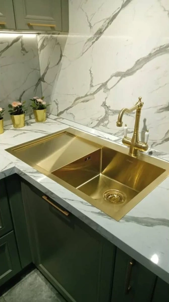 Смеситель для кухни Seaman Visconti SSL-7517-LG light gold фото в интернет-магазине «Wasser-Haus.ru»