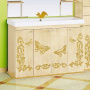 Мебель для ванной Misty Бабочка 120 бежевая, патина фото в интернет-магазине «Wasser-Haus.ru»