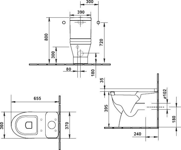 Унитаз-компакт Duravit Starck 3 0128090000, с бачком и крышкой-сиденьем фото в интернет-магазине «Wasser-Haus.ru»