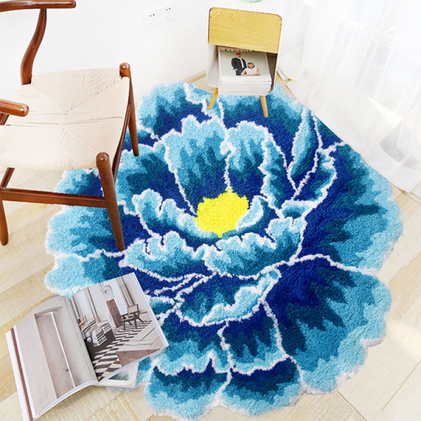 Коврик Carnation Home Fashions Peony Flower Blue 60 см фото в интернет-магазине «Wasser-Haus.ru»