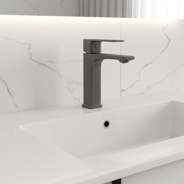 Смеситель для раковины Teymi Lori, графит матовый T10258 фото в интернет-магазине «Wasser-Haus.ru»