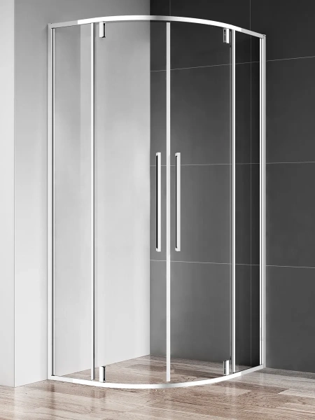 Душевой уголок AQUAme AQM7101-8 80х80, профиль хром фото в интернет-магазине «Wasser-Haus.ru»