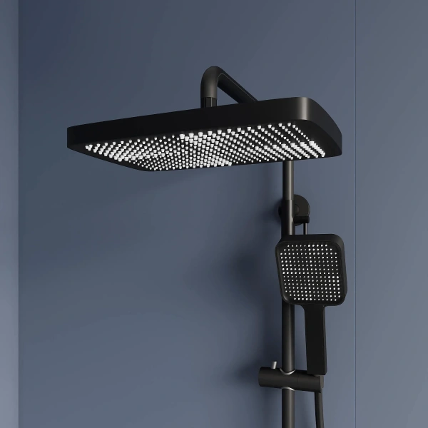 Душевая стойка RGW Shower Panels SP-35-B, черная фото в интернет-магазине «Wasser-Haus.ru»