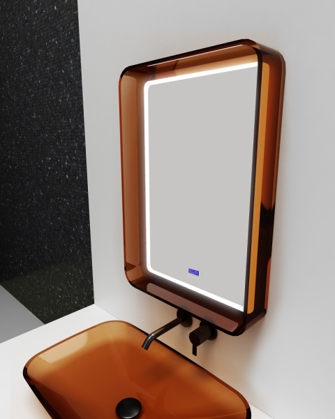 Зеркало для ванной ABBER Kristall AT6701Opal с подсветкой фото в интернет-магазине «Wasser-Haus.ru»