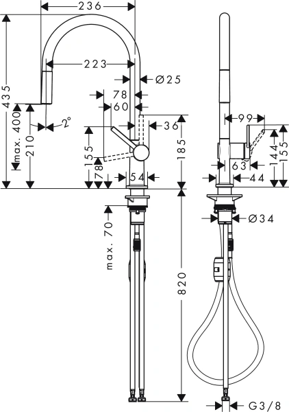 Смеситель для кухни Hansgrohe Talis M54 Talis M54 72802000 хром фото в интернет-магазине «Wasser-Haus.ru»