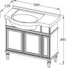 Мебель для ванной Opadiris Санрайз 90 L cлоновая кость фото в интернет-магазине «Wasser-Haus.ru»