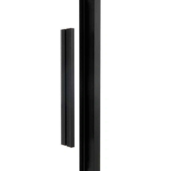 Душевая дверь в нишу Vincea Slim Soft 140 см, профиль черный, стекло прозрачное фото в интернет-магазине «Wasser-Haus.ru»