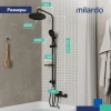 Душевая стойка Milardo Ideal Spa ILSBL3FM76 черный матовый фото в интернет-магазине «Wasser-Haus.ru»