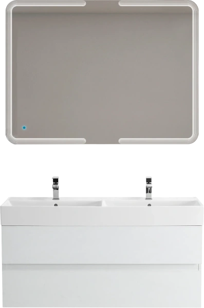 Мебель для ванной Cezares Molveno 46 120 bianco ghiaccio, с раковиной Cezares CZR-MIL-120-2-LVB фото в интернет-магазине «Wasser-Haus.ru»