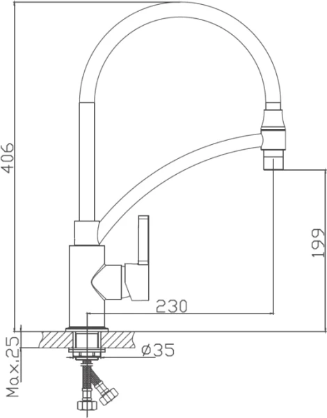 Смеситель для кухни Haiba HB72505-8 белый фото в интернет-магазине «Wasser-Haus.ru»