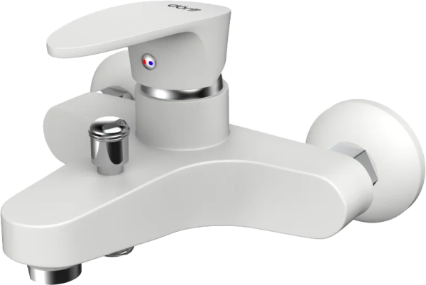 Душевой комплект Гарнитур Dorff Comfort D0108000WH + Смеситель Alpha D9010000WH белый фото в интернет-магазине «Wasser-Haus.ru»