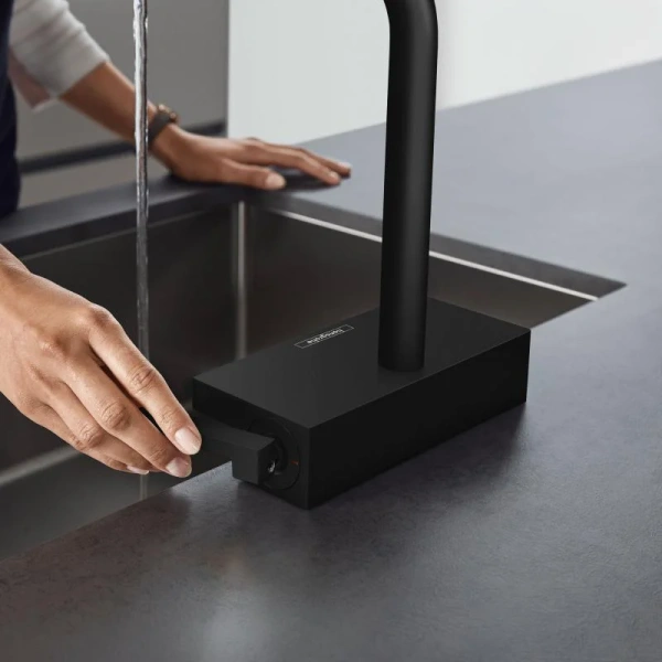 Смеситель для кухни Hansgrohe Aquno Select M81 Aquno Select M81 73830670 матовый черный фото в интернет-магазине «Wasser-Haus.ru»