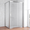 Душевой уголок Vegas Glass ZP+ZPV 120*70 08 10 профиль глянцевый хром, стекло сатин фото в интернет-магазине «Wasser-Haus.ru»