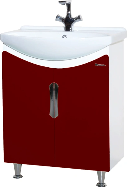 Мебель для ванной Bellezza Лагуна 65 прямая красная фото в интернет-магазине «Wasser-Haus.ru»