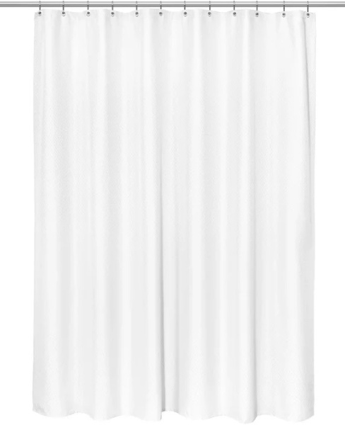 Штора для ванной Carnation Home Fashions Grace Jacquard White 178х213, белый фото в интернет-магазине «Wasser-Haus.ru»