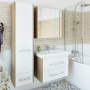 Мебель для ванной Sanflor Ларго 2 80 вяз швейцарский, белая фото в интернет-магазине «Wasser-Haus.ru»