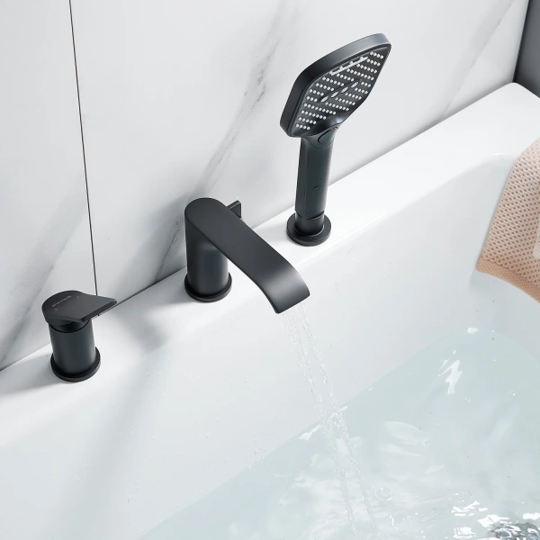 Смеситель на борт ванны Shevanik S4112H, черный фото в интернет-магазине «Wasser-Haus.ru»