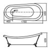 Акриловая ванна Gemy G9030 C фурнитура хром фото в интернет-магазине «Wasser-Haus.ru»