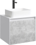 Мебель для ванной Aqwella 5 stars Mobi 60 белая, бетон светлый фото в интернет-магазине «Wasser-Haus.ru»