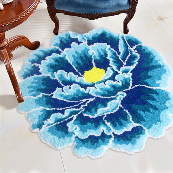 Коврик Carnation Home Fashions Peony Flower Blue 60 см фото в интернет-магазине «Wasser-Haus.ru»