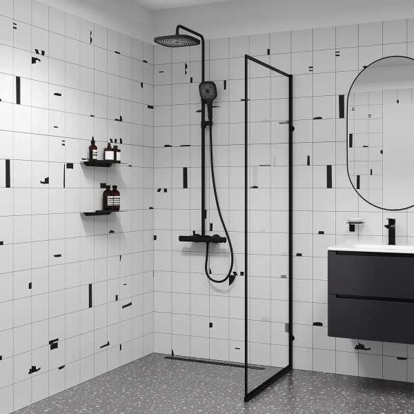 Душевая стойка IDDIS SpaHome SPHBLTKi06, черный матовый фото в интернет-магазине «Wasser-Haus.ru»