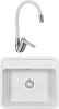Комплект Мойка кухонная Granula Standart ST-5601 белый + Смеситель РМС SL137W 016F хром, белый, с гибким изливом фото в интернет-магазине «Wasser-Haus.ru»