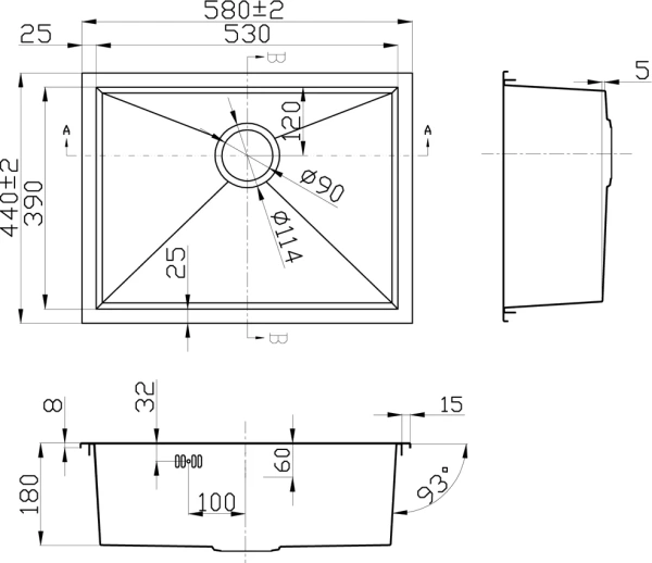 Мойка кухонная Steel Hammer R Levos SH X 5844 фото в интернет-магазине «Wasser-Haus.ru»