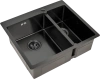 Комплект Мойка кухонная Zorg Inox PVD 59-2-51-L GRAFIT L, графит + Смеситель Inox SZR-7039 GRAFIT графит фото в интернет-магазине «Wasser-Haus.ru»