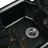 Мойка кухонная Wisent WE08-14 мрамор черно-золотой фото в интернет-магазине «Wasser-Haus.ru»