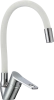 Комплект Мойка кухонная Marrbaxx Джоли Z161Q001 белый лед + Смеситель РМС SL137W 016F хром, белый, с гибким изливом фото в интернет-магазине «Wasser-Haus.ru»