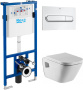 Комплект  Система инсталляции для унитазов Roca DUPLO WC 890090020 + Кнопка смыва Roca PL1 Dual хром + Крышка-сиденье Roca Gap 801472004 с микролифтом фото в интернет-магазине «Wasser-Haus.ru»