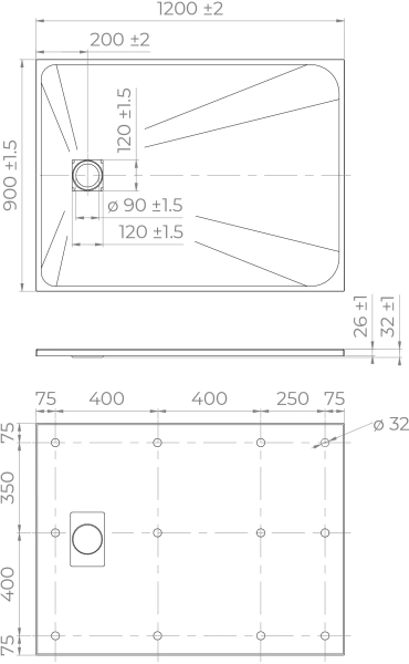 Поддон для душа RGW TSS W 120x90 фото в интернет-магазине «Wasser-Haus.ru»