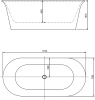 Акриловая ванна Aquanet Smart 261053 170x80, черная глянцевая фото в интернет-магазине «Wasser-Haus.ru»