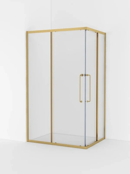 Душевой уголок Cezares Relax RELAX-304-AH-2-120/90-C-BORO 120x90, профиль брашированное золото фото в интернет-магазине «Wasser-Haus.ru»