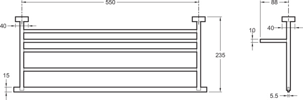 Полка Jacob Delafon Eo E77882-CP фото в интернет-магазине «Wasser-Haus.ru»