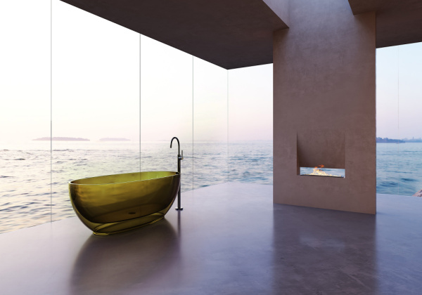 Прозрачная ванна ABBER Kristall AT9703Vesuvian оливковая фото в интернет-магазине «Wasser-Haus.ru»