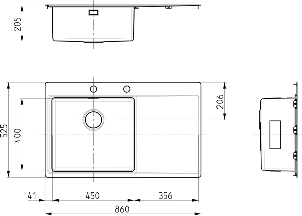 Мойка кухонная Alveus Pure 50 L фото в интернет-магазине «Wasser-Haus.ru»