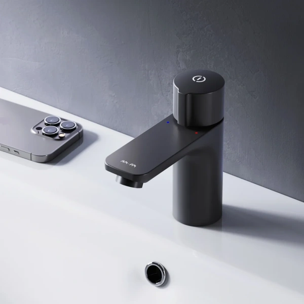 Смеситель для раковины AM.PM X-Joy TouchReel F85A02522 черный фото в интернет-магазине «Wasser-Haus.ru»
