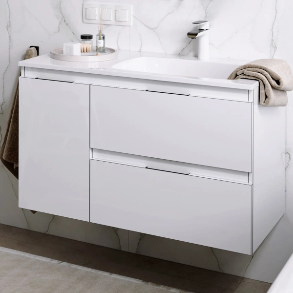 Мебель для ванной Aqwella 5 stars Accent 90 R, белая фото в интернет-магазине «Wasser-Haus.ru»